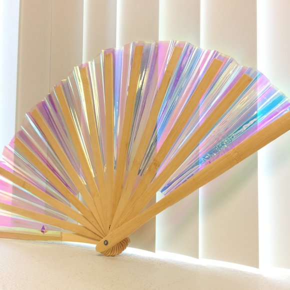 PRE-LOVED LASR - Liquid Shockwave Iridescent Fluid Rave Fan- MISC018 - Picture 5 of 7